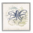 thumbnail image 2 of Stupell Industries Weathered Sea Life Overlay Pattern Aquatic Octopus Graphic Art Gray Framed Art Print Wall Art, Design by Victoria Barnes, 2 of 5