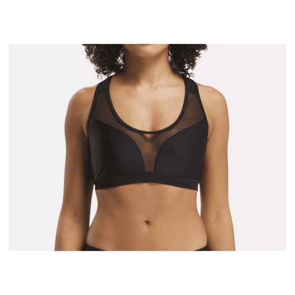 REEBOK Women Mesh Bikini Top, Black, L/G/G