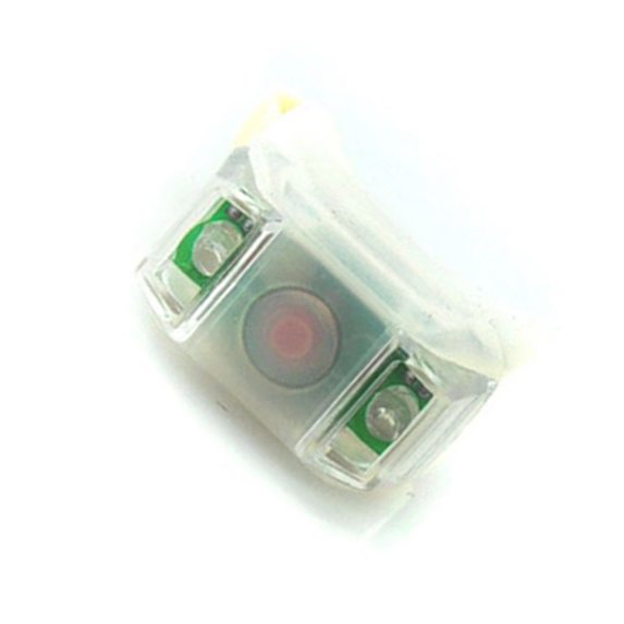 Linyer Bike Light Flashlight Bike Parts High Brightness Wear-resistant 2 LED Flash Light Wide Beam Lamp for Handlebars Seats Wheels White