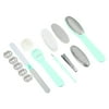 Unique Bargains 9 in 1 Pedicure Kit Foot File Removes Dead Skin Pedicure Foot Scrubber Green PP PS ABS