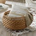 thumbnail image 2 of Nourison Natural Leather Hide Stripes Ivory Throw Pillow, 2 of 2