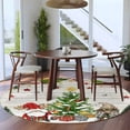 thumbnail image 3 of Round Rugs 5 Ft, Christmas Non Slip Area Rugs for Kitchen Bedroom Entryway, Gnomes Xmas Tree Snowflake Winter Gifts Wooden Washable Carpet Runner Rug Floor Mats for Bedroom Home Decor, 3 of 9