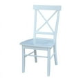 thumbnail image 1 of International Concepts Chaise de Salle à Manger Dossier Croisé en Blanc (Ensemble de 2), 1 of 12