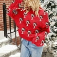thumbnail image 3 of Christmas Sweaters for Women 2025 Long Sleeve Crewneck Glass Sequin Knitted Pullover Sweater Jumper Tops, 3 of 6