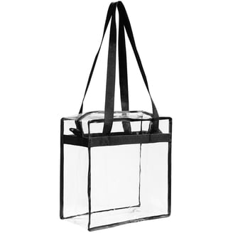 iMounTEK Plastic Stadium Zipper Carrying Bag, Waterproof PVC Clear