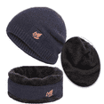 thumbnail image 3 of Gorro y bufanda de invierno cálido, gorro de punto elegante para hombres y mujeres, 3 of 5