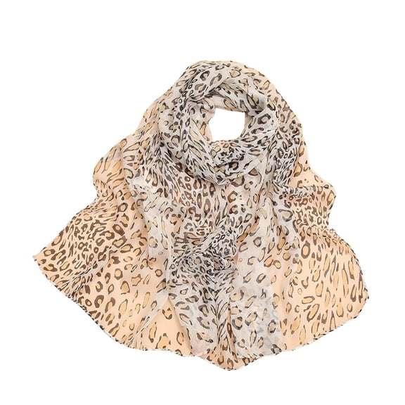 Scarves for Women Leopard Print Hood Scarf and Shawl Wrap, Full Coverage Head and Neck Drape for Everyday Styling and Travel