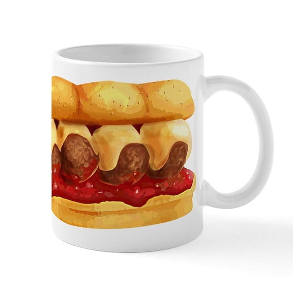 CafePress - Meatball Sub Mug - 11 oz Ceramic Mug - Novelty Coffee Tea Cup