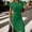 Green, variant on Hvot&aat Women's Stripe Bodycon Dress Short Sleeve Round Neck Slim Fit Dresses Casual Comfortable Pencil Dress