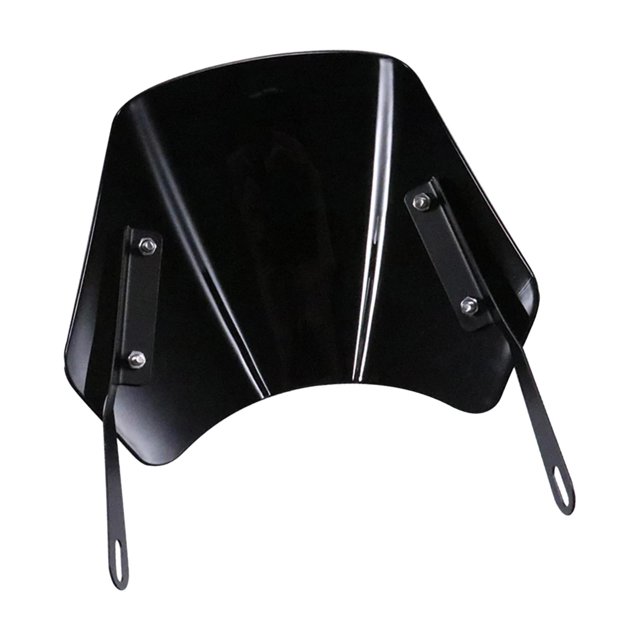 Parabrisas de motocicleta Zulema Premium Negro 25,5 cm x 19,5 cm