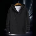 thumbnail image 3 of HappyYEE Half Zip Hooded Sweatshirt for Men, Fall Long Sleeve Athletic Hoodies, Oversized Casual Pullover Tops with Pockets XXL, 3 of 5