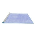thumbnail image 2 of Ahgly Company Machine Washable Indoor Round Abstract Blue Modern Area Rugs, 3' Round, 2 of 4