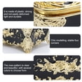 thumbnail image 2 of SHISUYAN 1Pcs European Tissue Box Black Gold Rectangular Plastic Storage For Bathroom Hotel Living Room, 2 of 8