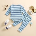 thumbnail image 5 of Newborn Baby Bodysuit Outfit Knit Long Sleeve Tops Set Infant Girl Fall Clothes, 5 of 7