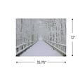 thumbnail image 5 of Northlight Lighted Fiber Optic Snowy Bridge and Trees Christmas Wall Art - 12" x 15.75", 5 of 5
