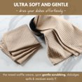 thumbnail image 4 of Native Fab Waffle Dishcloths, Set of 12, Cotton, 12x12 Beige, 4 of 7