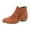 1-Orange, variant on Suede Ankle Boots for Women Casual Round Toe Low Stacked Heel Zip up Business Work Dress Fall Booties