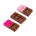 thumbnail image 2 of Candy Style Chocolate Block Squishy Anxiety Relief Toy, Multi-Color Optional Dessert Shaped Squeeze Fidget Toy, Portable Calming Sensory Toy for Teens School Office Travel（Color Random）, 2 of 7
