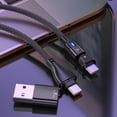 thumbnail image 4 of Cable De Datos De Flexión De 180 Grados Pd60W Cable De Carga Rápida De Bajo Consumo De Energía A + C A C Cable De Datos Dos En Led De Transmisión Rápida Para Computadora Portátil Con Teléfono Móvil Noticed EL014391-03, 4 of 5