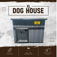 thumbnail image 3 of Rugged Ranch XL Wooden Dog House, Outdoor Kennel with Hinged Roof, Gray, 3 of 10