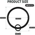 thumbnail image 2 of 14 Pack Curtain Rings with Eyelets Metal Drapery Ring for Curtain Hook Pins (Black,1.4 inch Inner Diameter), 2 of 7