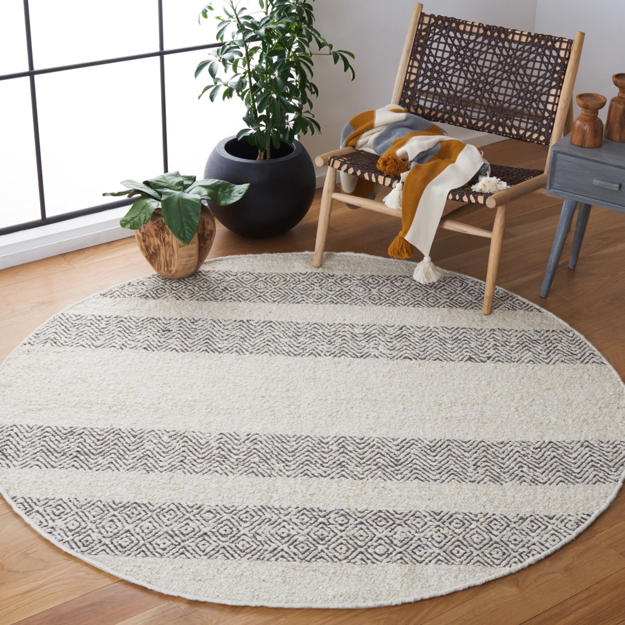 SAFAVIEH Natura Walter Diamond Area Rug, Ivory, 2' x 3'