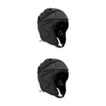 thumbnail image 1 of Wosthever Casco de rugby de esponja EVA, protector de cabeza ajustable para Hockey, Paintball, fútbol, ​​negro negro 2piezas, 1 of 1