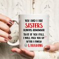 thumbnail image 4 of Fatbabay You And I Are Sisters Coffee Mug Gifts,Funny Sister Birthday Christmas Gifts from Sister,Sister Gifts for Woman,Best Friends,Besties,BFF Tea Cup 11OZ, 4 of 6
