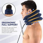 Cervical Neck Traction Device for Instant Neck Pain Relief - Inflatable & Adjustable Neck Stretcher Neck Support Brace, Best Neck Traction Pillow for Home Use Neck Decompression
