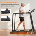 thumbnail image 4 of FYC Retro Walking Foldable Treadmill for Seniors with Incline Fitness Recovery with Side Rails, Reverse Walking Treadmill with Handrails, 300 lbs Capacity, 4 of 8