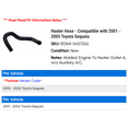 thumbnail image 2 of Heater Hose - Compatible with 2001 - 2005 Toyota Sequoia 2002 2003 2004, 2 of 2