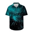 thumbnail image 2 of EQWLJWE Compression Shirt for Men Short Sleeve Button Up Blouse 3D Printed Lapel Collar Lightweight Wrinkle Resistant Cool Beach Shirt Festival Gifts, 2 of 5