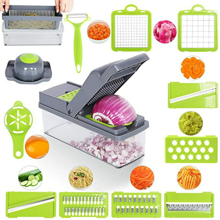 JahyShow 12 in 1 Vegetable Chopper Fruit Cutter: Efficient and  Multifunctional Dicer Container - Simplify Your Food Preparation with Ease!  