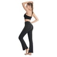 thumbnail image 2 of V Cross Waist Leggings for Women, Soft Workout Running High Waisted Flare Legginggs Yoga Pants, 2 of 7