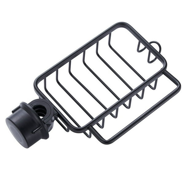 Soporte para esponja y toallero para fregadero de cocina, aluminio y plástico de alta calidad con diseño de canasta hueca fácil de instalar para un drenaje rápido y espacio de aluminio para cocina y