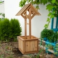 thumbnail image 6 of All Things Cedar 5-Ft Outdoor Wishing Well Planter Box for Flowers & Plants, 6 of 8