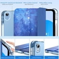 thumbnail image 3 of for iPad (A16) 11th Generation Case 11 Inch 2025, iPad 10th Generation Case 10.9 Inch 2022 with Pencil Holder, Slim Light Trifold Protective Cover with Hard PC Translucent Back Shell, Starry Sky, 3 of 18