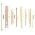 thumbnail image 2 of OULII 1 Set Weaving Loom Tools Brown Wooden Weaving Needle Craft Making For Family And Friends, 2 of 5