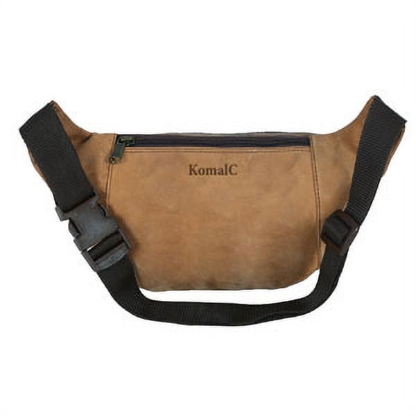 Premium Buffalo Leather Fanny Pack – Unisex Waist Bag with Adjustable Strap & Multiple Pockets, Ideal for Travel, Hiking, Running & Cycling