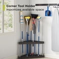 thumbnail image 2 of Rubbermaid Plastic Garage Corner Tool Tower Rack  Easy To Assemble Organizes Up 30 Long-handled Tools/rakes/ Brooms/shovles For Home/house/outdoor/sheds, 2 of 9