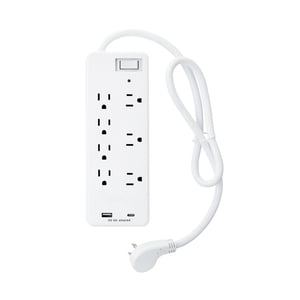 onn 7-Outlet Surge Protector with USB and USB-C