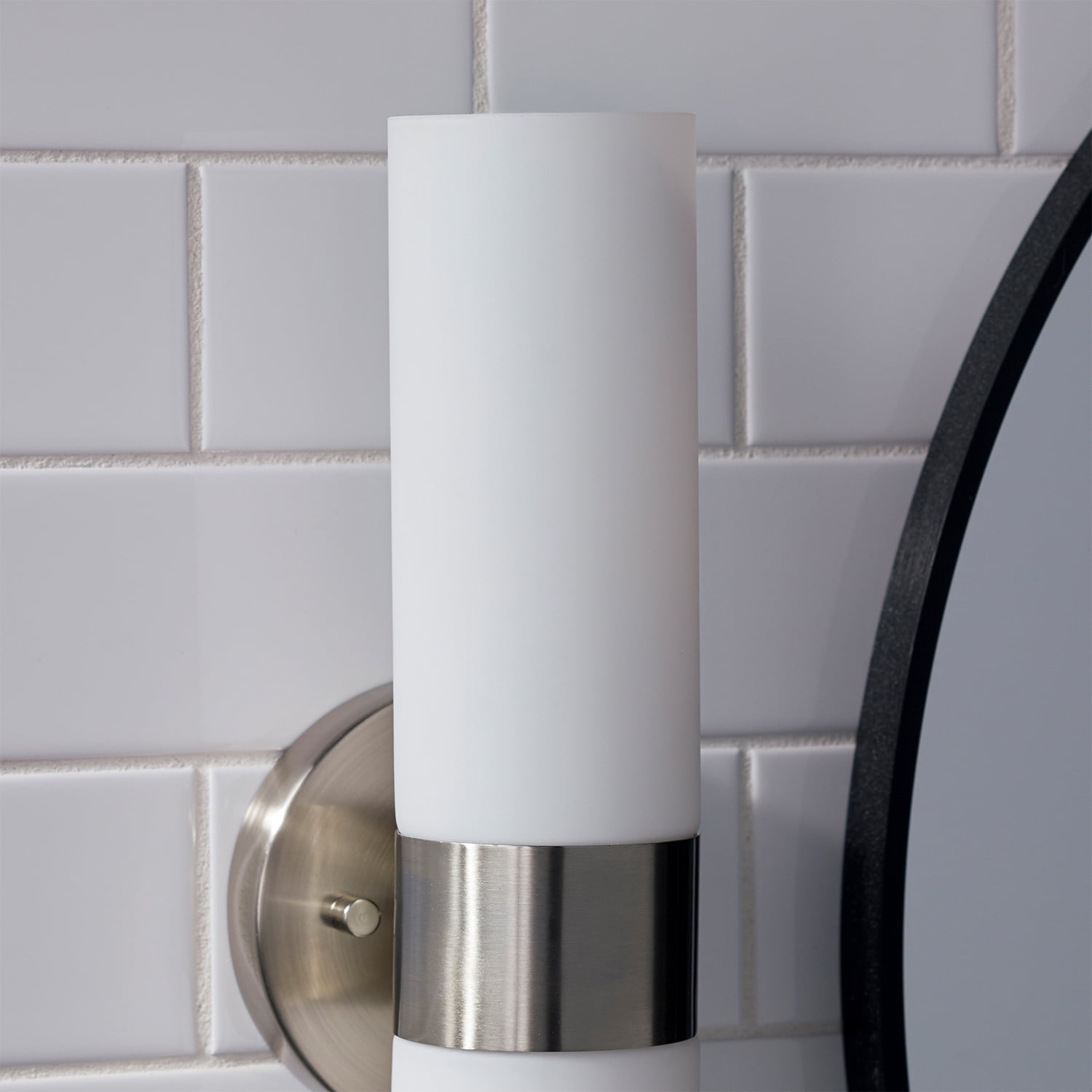 Better Homes & Gardens 2-Light Vanity Light Fixture, Satin Nickel Finish