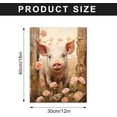 thumbnail image 2 of HFDF Pig Poster Canvas Wall Art Modern Pig Portrait Farm Animal Canvas Painting Pink Piggy Pictures for Girls Room Bedroom Bathroom Ready to Hanges 8x10inch Framed, 2 of 7