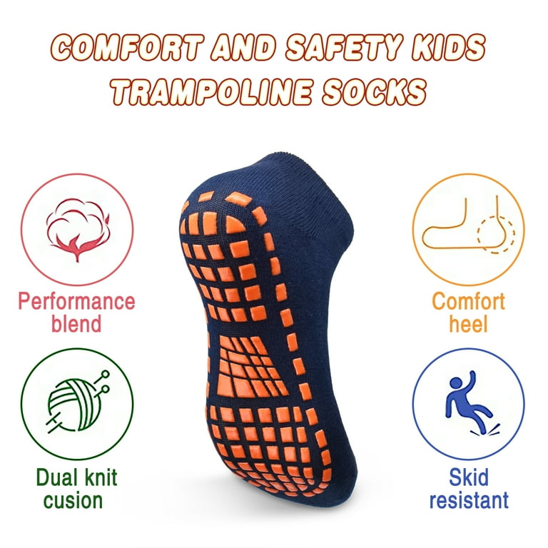 JDEFEG Boy Things Kids Toddler Trampoline Grip Socks Anti Non Slip