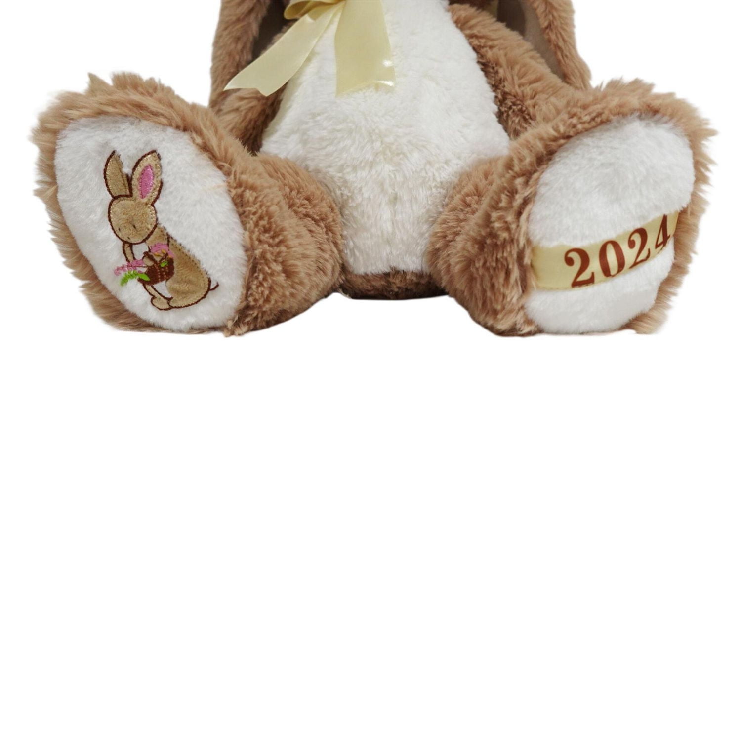 WAY TO CELEBRATE le grand lapin en peluche marron avec nœud, 20 pouces