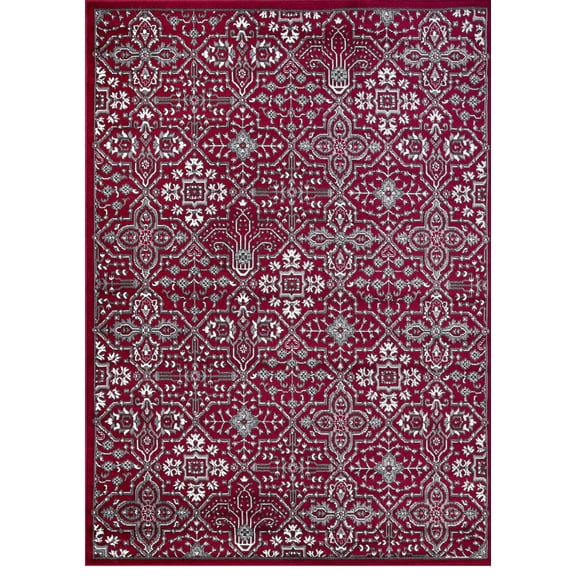 Athens Red 5 ft. x 7 ft. Area Rug