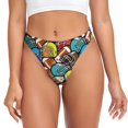 thumbnail image 1 of Kdxio String Sans Couture Motif Football Américain pour Femmes - String Taille Basse Invisible Extensible Culottes Respirantes pour Femmes-4TG, 1 of 6