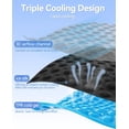 thumbnail image 2 of Cooling Gel Car Seat Cushion for Long Driving, Breathable Ventilated Auto Pad Keep You Cool for Hot Weather Rides, Soft Relief Comfort Cover, Non-Slip Bottom Universal Fit for Most Vehicles (Black), 2 of 7