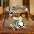 thumbnail image 3 of Loyalheartdy Royal Vintage Phone Retro Rotary Landline Telephones with Push Button for Home Decoration, 3 of 12