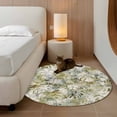 thumbnail image 2 of Small Round Rug 3Ft Washable Non-Slip, Tropical Leaf Circle Area Rugs for Living Room Bedroom, Palm Leaves Plants Vintage Spring Green Indoor Floor Mats Carpet Runner for Home Decor, 2 of 8